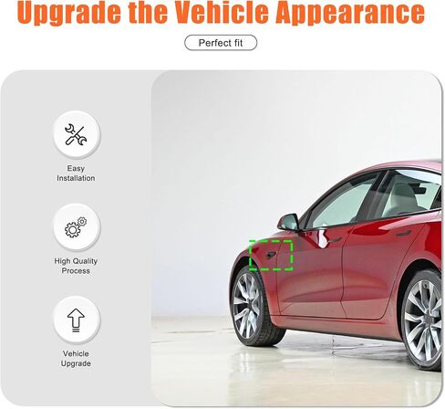 غطاء حماية للكاميرا الجانبية لإشارة الانعطاف متوافق مع طراز Tesla 3 Y 2024 HW4.0، غطاء فتحة تهوية الكاميرا لتدفق الهواء الجانبي وإكسسوارات الديكور (فضي) in Kuwait