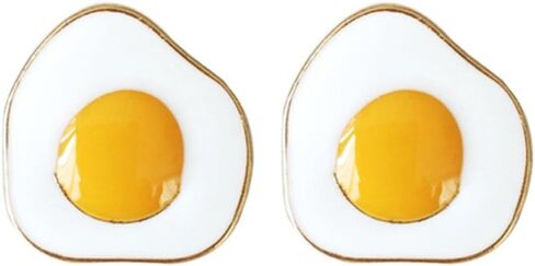 18K Gold Plated Lovely Fried eggs Charm Women Stud Earring in Saudi Arabia