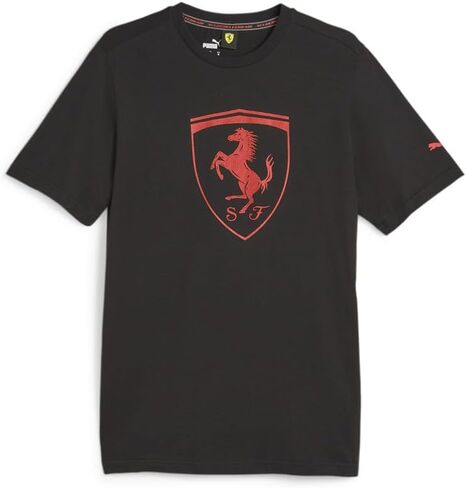 PUMA Men's Standard Ferrari Race Tonal Big Shield Tee, Black, XX-Large in Saudi Arabia