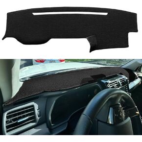 حصيرة غطاء لوحة القيادة تناسب سيارة Toyota 4Runner 2010-2023، غطاء لوحة القيادة وسادة واقي السجاد F105 (أسود)