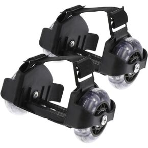 Kisangel Heel Skating Rollers 1 Pair Roller Skating Heel Scooters Razor Heel Wheels Glowing Heel Wheels Cool Razor Scooter Wheels Portable Wheel Shoes PVC Child Sports Shoes Pulley