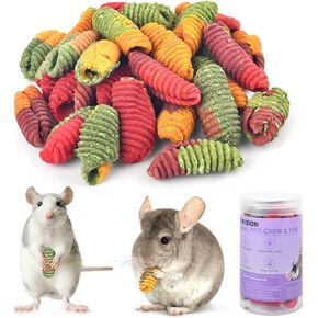ERKOON Chinchilla Treats, Chew Toys for Teeth for Rabbit Guinea Pig Gerbil Rat Dwarf Hamster (Treats)