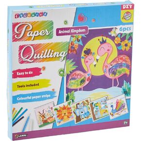 C.S. Kids DIY Paper Quilling Arts & Crafts Gifts – Animal Kingdom| 3D Paper Quilling Design Kits for Kids, Make Your Own Paper Art (Paper Strips & Tools Included)