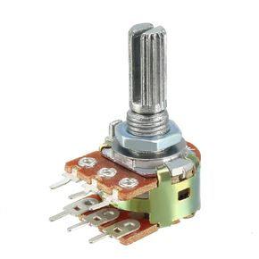 uxcell WH148 100K Ohm Variable Resistors Dual Rotary Carbon Film Taper Potentiometer