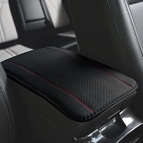 Auto Center Console Pad, PU Leather Car Armrest Seat Box Cover Protector, Waterproof Car Arm Rest Cushion Protector Pad, Suitable for Car Interior Protection Accessories for Cars, SUVs (Black)