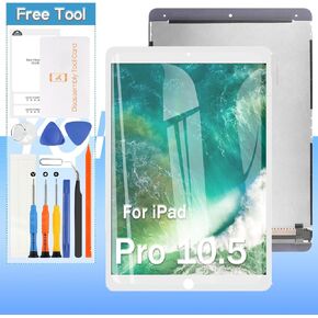 Screen Replacement for iPad Pro 10.5 2017 A1701 A1709 A1852 LCD Screen Display Replacement - 10.5'' | White | Includes Opening Tools & Screen Protector