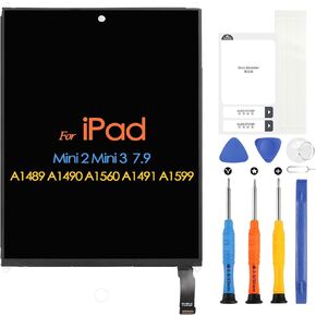 لجهاز iPad Mini 2 LCD Dispaly، استبدال الشاشة لجهاز iPad Mini2 A1489 A1490 A1491 متوافق مع iPad Mini 3 A1599 A1600 A1601 7.9 بوصة أجزاء إصلاح لوحة المصفوفة (لا تعمل باللمس)