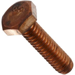 Small Parts Bronze Hex Bolt, Plain Finish, Hex Head, External Hex Drive, Meets ASME B18.2.1, 1-1/4" Length, Fully Threaded, 3/8"-16 UNC Threads (Pack of 5)
