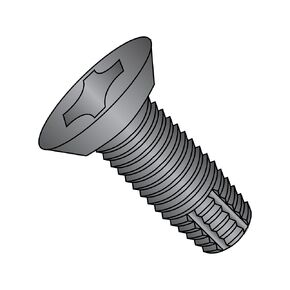 Small Parts 1110FPUB Steel Thread Cutting Screw, Black Oxide Finish, 82 Degree Flat Undercut Head, Phillips Drive, Type F, #10-32 Thread Size, 5/8" Length (Pack of 100)