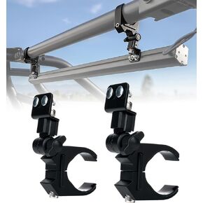 Lupar UTV Chase Lightbars C-Clamp Mounting Bracket Universal Fits 1.75" - 2 Inch Rollcage Bar Mount, Heavy-Duty Aluminum Brackets for Off-Road RZR - 2 Pack