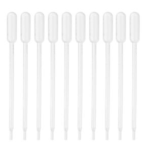 PATIKIL 0.5ml Pipettes Dropper, 60pcs Plastic Pipettes Disposable Pipette Transfer Pipette Calibrated Plastic Eye Dropper with Scale for Science Laboratory Resin DIY Crafts Art Makeup Oil
