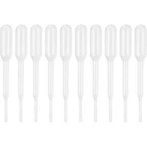 PATIKIL 0.5ml Pipettes Dropper, 60pcs Plastic Pipettes Disposable Pipette Transfer Pipette Calibrated Plastic Eye Dropper with Scale for Science Laboratory Resin DIY Crafts Art Makeup Oil