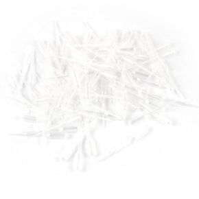 uxcell 100 Pcs Plastic Disposable Pipettes 0.2ml, Clear Transfer Pasteur Pipettes, 63mm Length, Liquid Dropper for Ear Eye Essential Oils Alcohol Paint Makeup Lab
