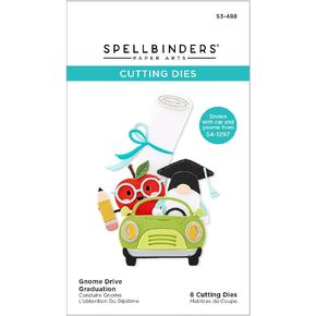 Spellbinders S3-488 Gnome Drive Graduation Etched Dies