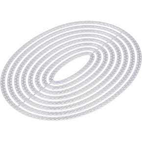 PATIKIL Oval Die Cuts Shapes Metal Stencils Background Dies Clearance Scrapbooking Die-Cuts for Paper Crafting, Card Making, Scrapbooking and Embossing, 5.7 x 4.4"