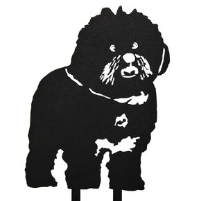 My Metal Rescue Black Powder Coated Metal Bichon Frise Dog Silhouette Yard Stake (Small)