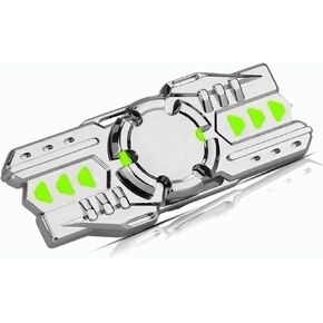 مايبو سبورتس فيدجيت سبينر المعدنية مع ضوء مضيء، لعبة يد حسية متوهجة، تقليل الضغط على سطح المكتب بدون ضوضاء، مسكن مضاد للقلق للأطفال البالغين، مصباح فضي صغير in Kuwait