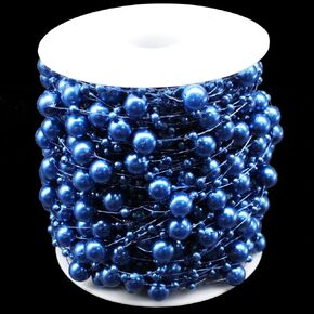 99 Feet Christmas Tree Beads Beaded Garland Strand 3-8mm Artificial Pearls String Beads Chain for DIY Crafts, Christmas, Wedding, and Party Decoration
