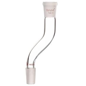 stonylab Glass Offset Laboratory Adapter, Borosilicate Glass Offset Adapter with Standard 14/20 Joints for Laboratory Lab Supply