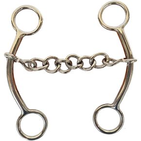 HILASON Light Chain Stainless Steel Simplicity Mouth Bit 5 Inches | Horse Bit | Horse Bits Western | Walking Horse Bits | Training Horse Bit | Equine Bits | Bit for Horses