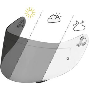 Puentemys Photochromic (Clear/Smoke) Face Shield Helmet Visor Replacement for K1 S, K3 SV, K5 S Motorcycle Full Helmets