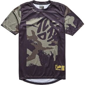 Troy Lee Designs Short Sleeve Flowline Youth Mountain Bike Jersey, Confined Black, Small