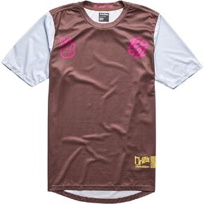 Troy Lee Designs Short Sleeve Flowline Youth Mountain Bike Jersey, Flipped Chocolate, Large