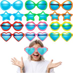 12 Pcs Jumbo Sunglasses Giant Sunglasses Clown Funny Props Novelty Sunglasses Fun Shutter Shades for Costume Cosplay