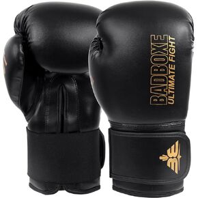 BadBoxe Boxing Gloves for Men & Women | Adult Punching Bag Gloves Made from Premium FineHide Leather | Training Gloves for Muay Thai MMA Kickboxing Focus Pad Mitts Best for Workout |