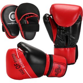 مجموعة قفازات الملاكمة للشباب من PiscatorZone، مجموعة قفازات الملاكمة وقفازات الملاكمة للأطفال، قفازات الملاكمة الرياضية، وسادات الملاكمة، مجموعة معدات الملاكمة للأطفال لفنون القتال المختلطة، الكاراتيه، التايكوندو، الملاكمة التايلاندية in Kuwait