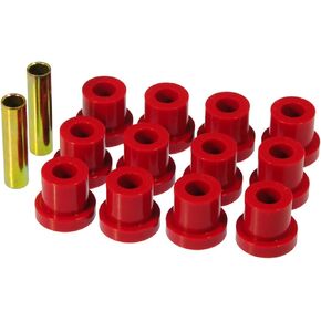 Prothane 7-1022 Red Rear Spring Eye and Shackle Bushing Kit