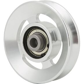 Gueiddi Aluminum GYM Pulley Wheel, Universal Aluminum Alloy Bearing Pulley Wheel for Cable Machine Gym Equipment Part Garage Door