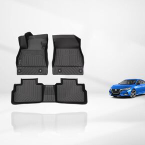 KELCSEECS Floor Mats & Cargo Liner Custom for 2014 2015 2016 2017 2018 2019 Nissan Sentra All Weather Floor Liners Car Mats Cargo Mat Nissan Sentra Floor Mats Trunk Mat Accessories Trunk Liner