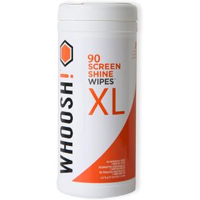 WHOOSH! Electronic Wipes for All Screens and Tech Devices, 90 Count - Computer, Laptop and TV Screen Cleaner Wipes - Best for Car Screen, MacBook, Smart Phone, Eyeglass - Microsuede Cloth Included