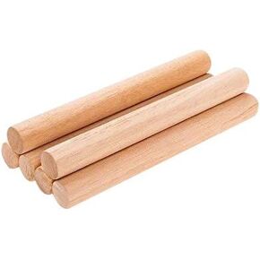 Hardwood Dowels Pack of 6 11 Inches Long 1 1/4 Inches Wide