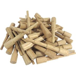 Miller Dowel O12D11-100 Pack of 100 Each 1X Stepped Oak Dowels 3/8 Inch Diameter for Stock up to 1 Inch Thick