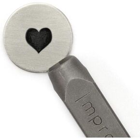 ImpressArt - Heart Outline Design Metal Stamp for Handmade Jewelry Making, DIY Crafts & Projects (2.5mm)