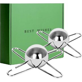 Wiszou 2pcs Espresso Coffee Cooler with Reusable Ice Coffee Steel Balls - Unlock the True Flavors, Also Ideal Tool for Bourbon, Scotch, and Cocktails, Stainless Steel Chilling Ball