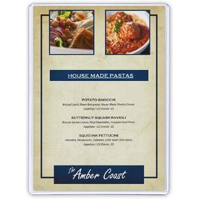 StoreSMART - Rigid Plastic Menu - 5" x 7" - 10-Pack - HPP5X7-MENU-10