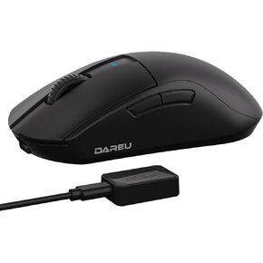 DAREU A950pro 4K Wireless Gaming Mouse:55g Ultra-Lightweight,4KHz Polling Rate,PAW3395 Optical Sensor,26K DPI,6 Programmable Buttons,Support 15min Fast Charging &Tri-Mode Connection (Black)