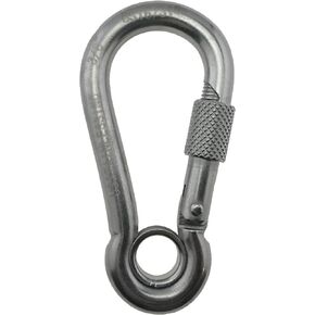 US STAINLESS Stainless Steel 316 Spring Hook with Screw Nut and Eyelet Carabiner 3/8" (10mm) Marine Grade