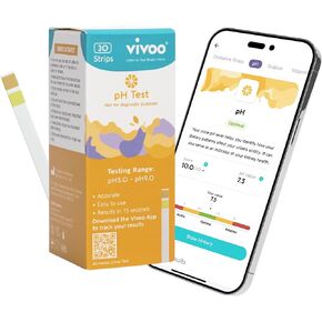 Vivoo Ph Test: Easy Urine Test Strips, Track Ph Anytime, Instant Results in 15 Seconds, 30