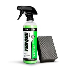 Clay Decon Kit - Clay Block and Clay Lube Spray for Car Detailing - Reusable Synthetic, Removes Iron Fallout and Metal Contaminants