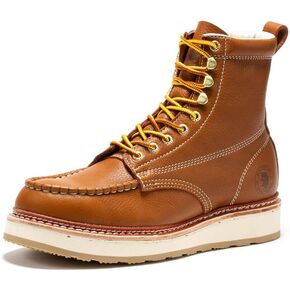 ROCKROOSTER Men's Comfortable Work Boots Non-Slip Wide Casual Shoes, Oil Resistant, Poron XRD, Coolmax, ASTM F2892-18 EH, Anti-Fatigue