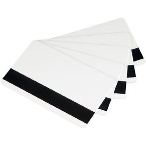 ID Zone Premium White Blank CR80 30 Mil PVC Cards with High Coercivity Mag Stripe- 500 per Pack IDZ-CR8030HI