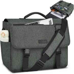NEWHEY Messenger Bag Laptop Briefcases for Men 15.6 Inch Laptop Bag Water-resistant Computer Bag Lightweight Shoulder Handbag Satchel Bags for Work Business Travel College,Black