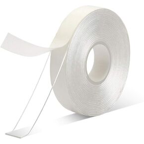 Double Sided Adhesive Tape -1/2" 10' Arcylic Transparent Removable No Residue Double Sided Heavy Duty Mounting Tape for Home/Office/Wall Decor(Pack of 1 Roll)