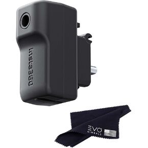 Insta360 X4 Mic Adapter, External Microphone Adapter X4 Camera,Type-C and 3.5mm Audio Ports Support Charging While Recording