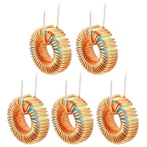 uxcell 5Pcs Vertical Toroid Magnetic Inductor Monolayer Wire Wind Wound 100uH 8A Inductance Coil