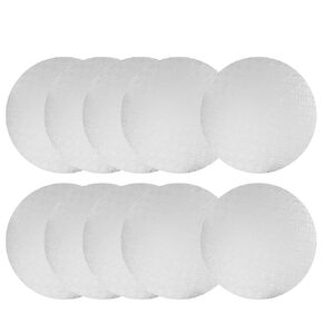 O'CREME Gold Wraparound Cake Pastry Round Drum Board 1/4 Inch Thick, 8 Inch Diameter - Pack of 10